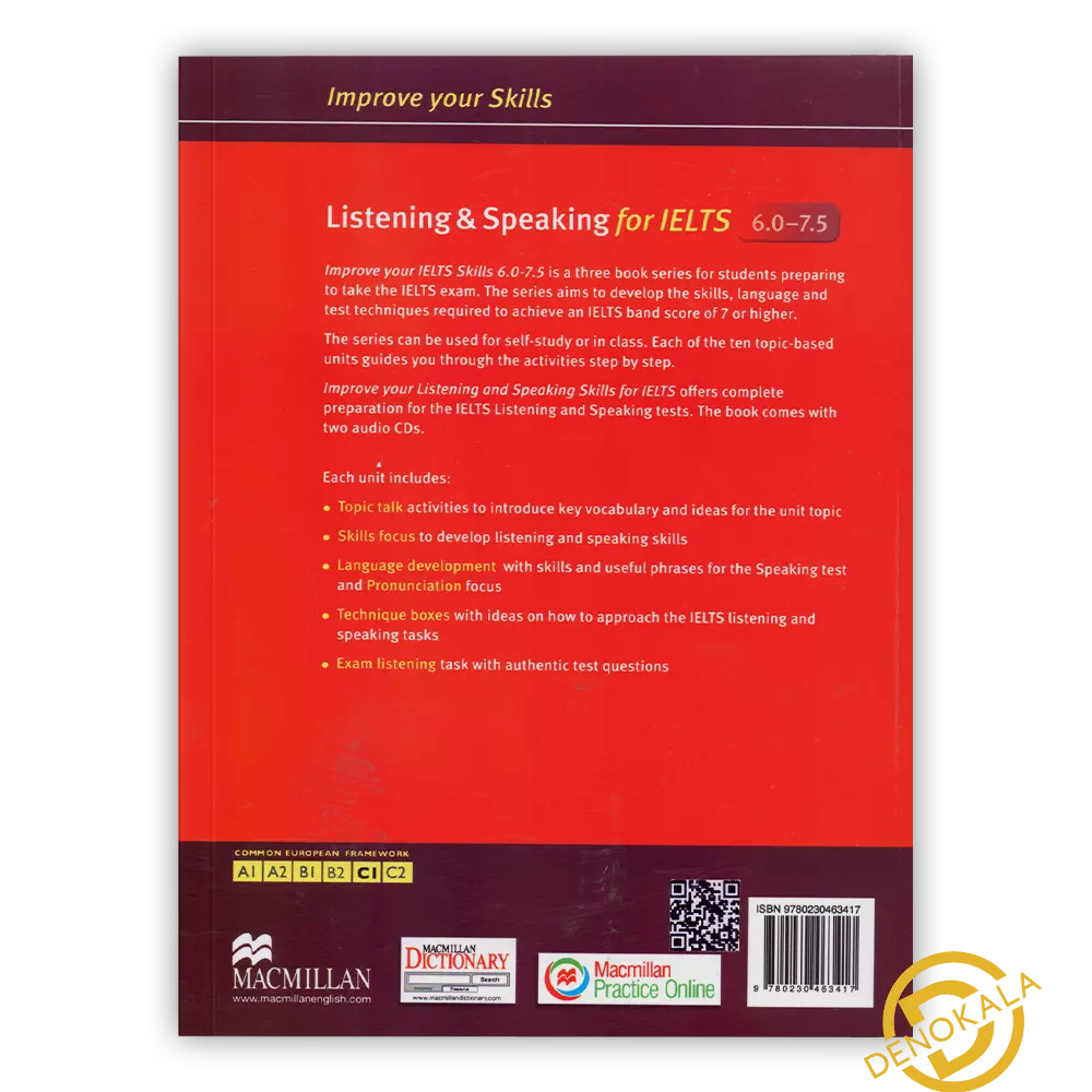 قیمت کتاب  Improve Your Skills Listening and Speaking for IELTS 6.0-7.5